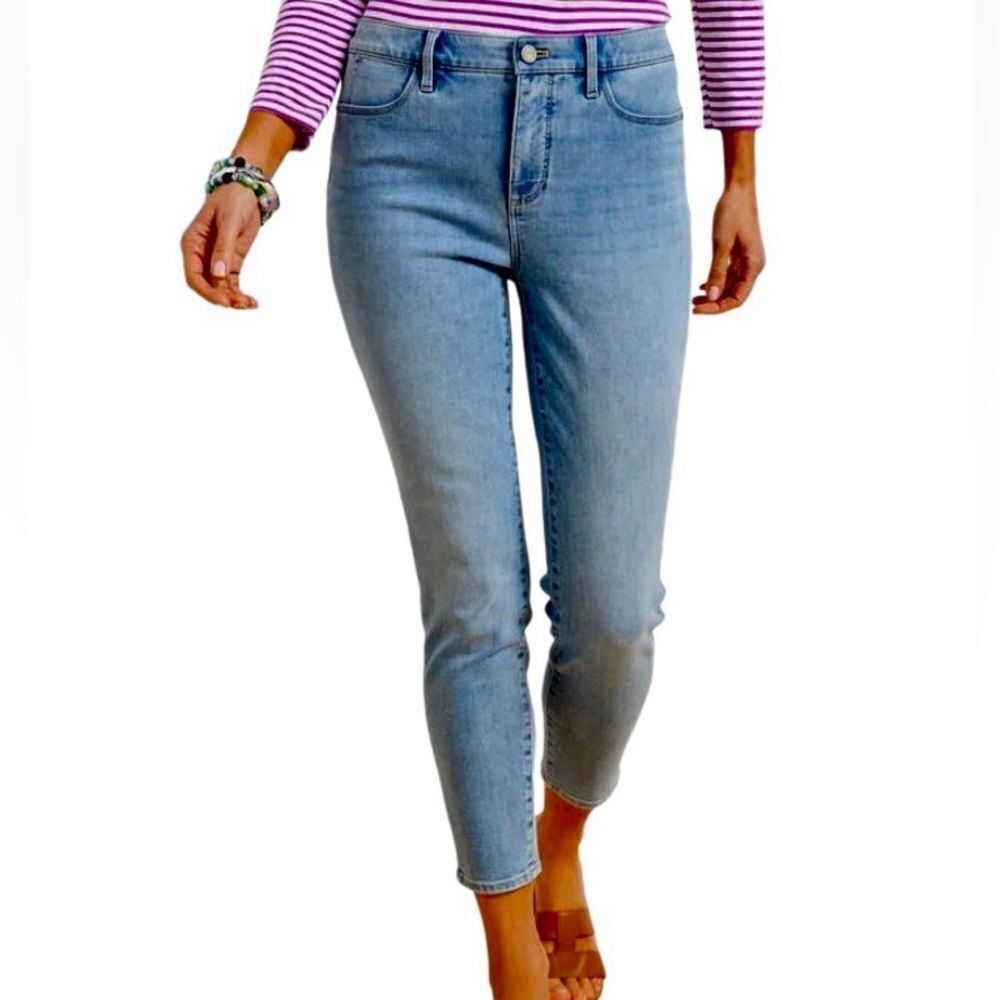 Talbots Simply Flattering Jegging Crop Jeans in Blue Wash Women’s 18W